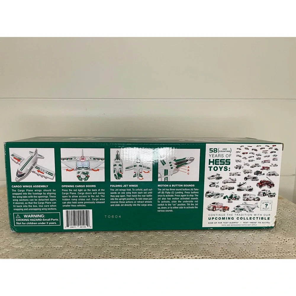 Hess 2021 Cargo Plane and Jet Toy Set with Lights and Sounds White Green